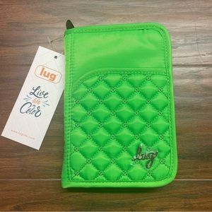 NWT Lug Pilot Lime Green | Travel Passport Wallet | RFID Protected